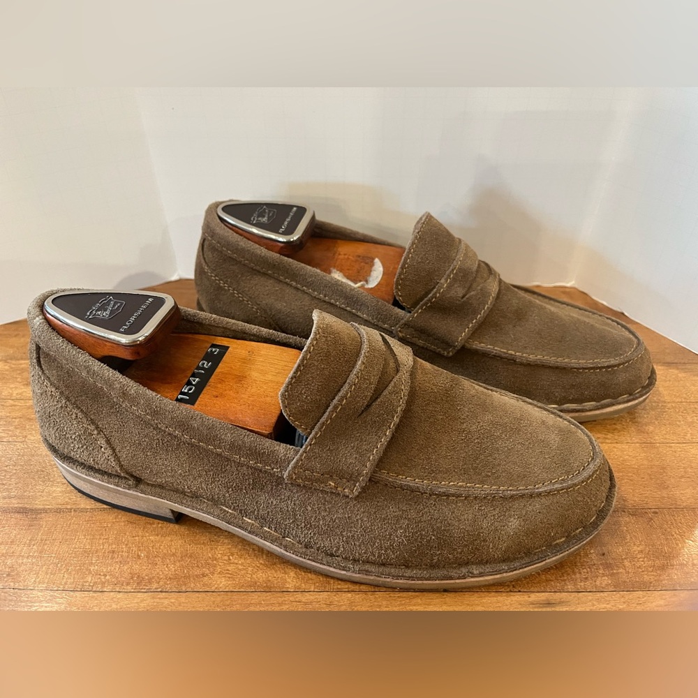 NEW Frank Wright Men's Brown Suede Loafers Size 8 - Picture 2 of 7